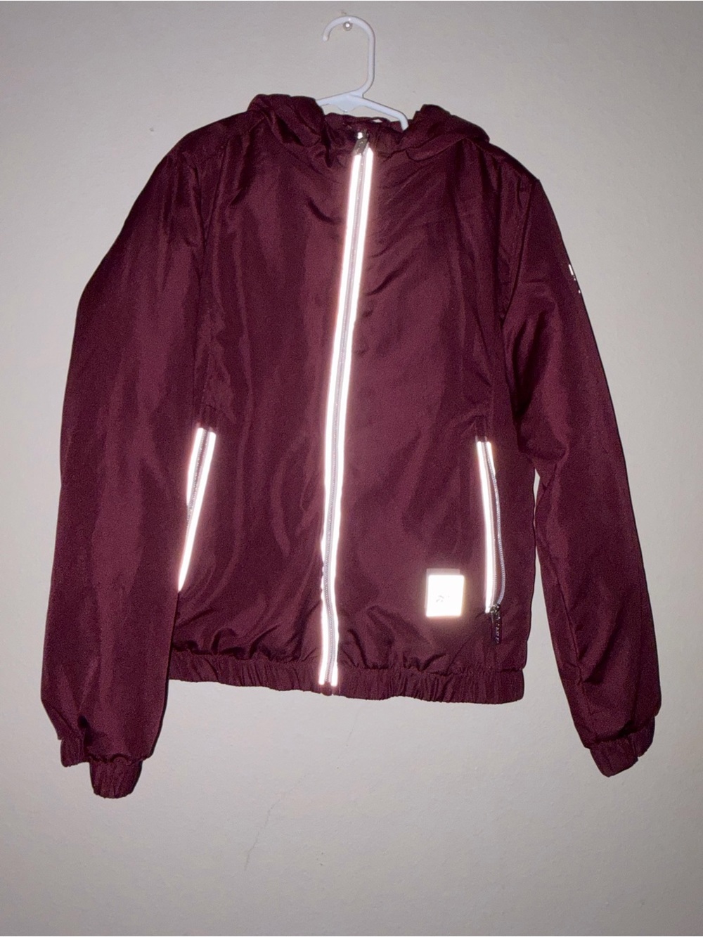 Reebok Kids Hooded Rain Jacket - Burgundy